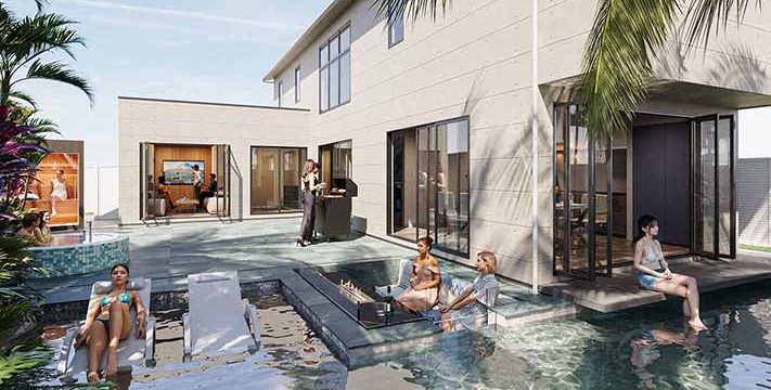 “水” “炎” “風” “光”のゆらぎにあふれた空間